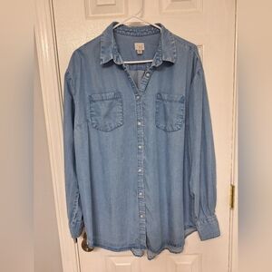 A‎ New Day Chambray Button Down XXL Like New